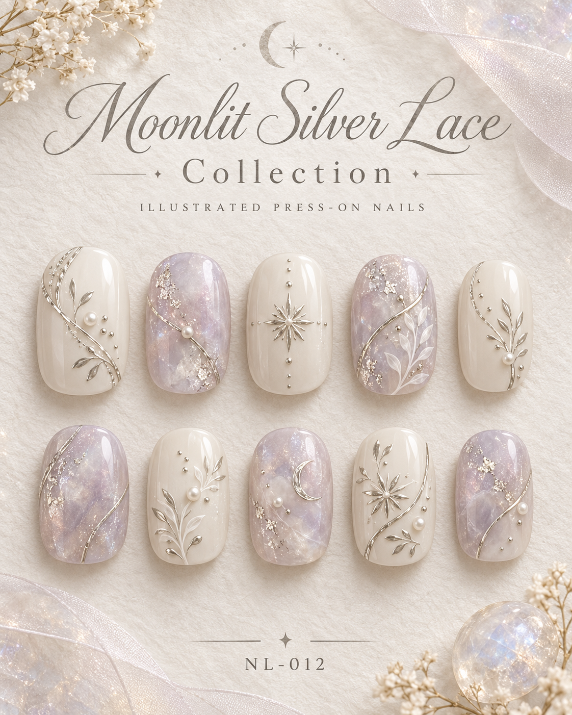 달빛 실버 레이스 Moonlit Silver Lace｜NL-012